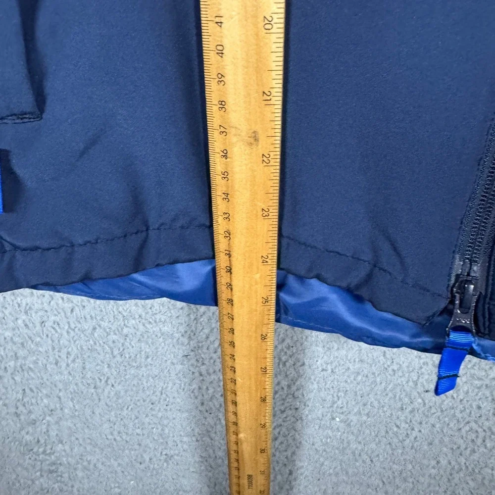 IKEA Employee Uniform Vest Navy Blue Hej Graphic Full Zip Shaped Mens XL 84489